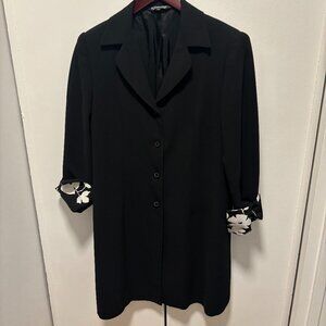 Vintage SC Collection Coat/Topper With Floral Cuffs Size 10